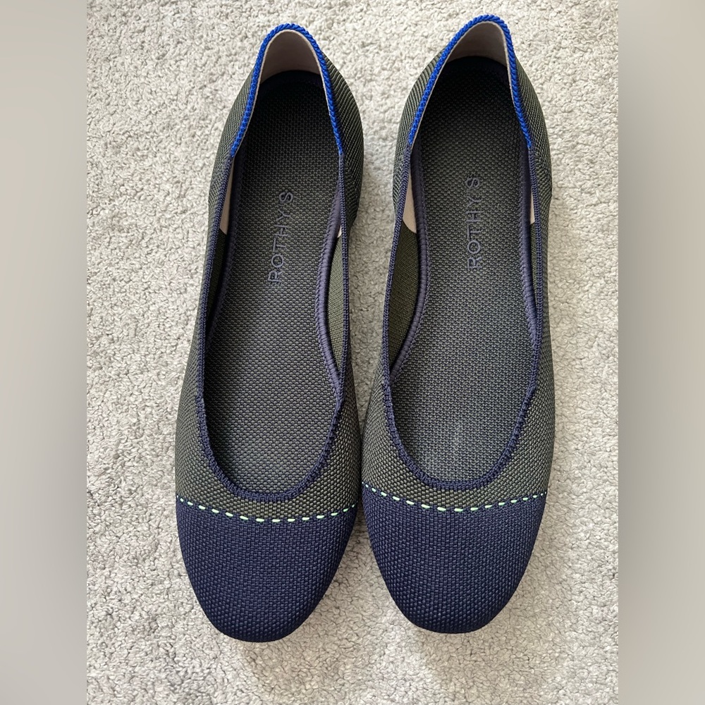 EUC Rothy’s The Square Highland Captoe Size 10